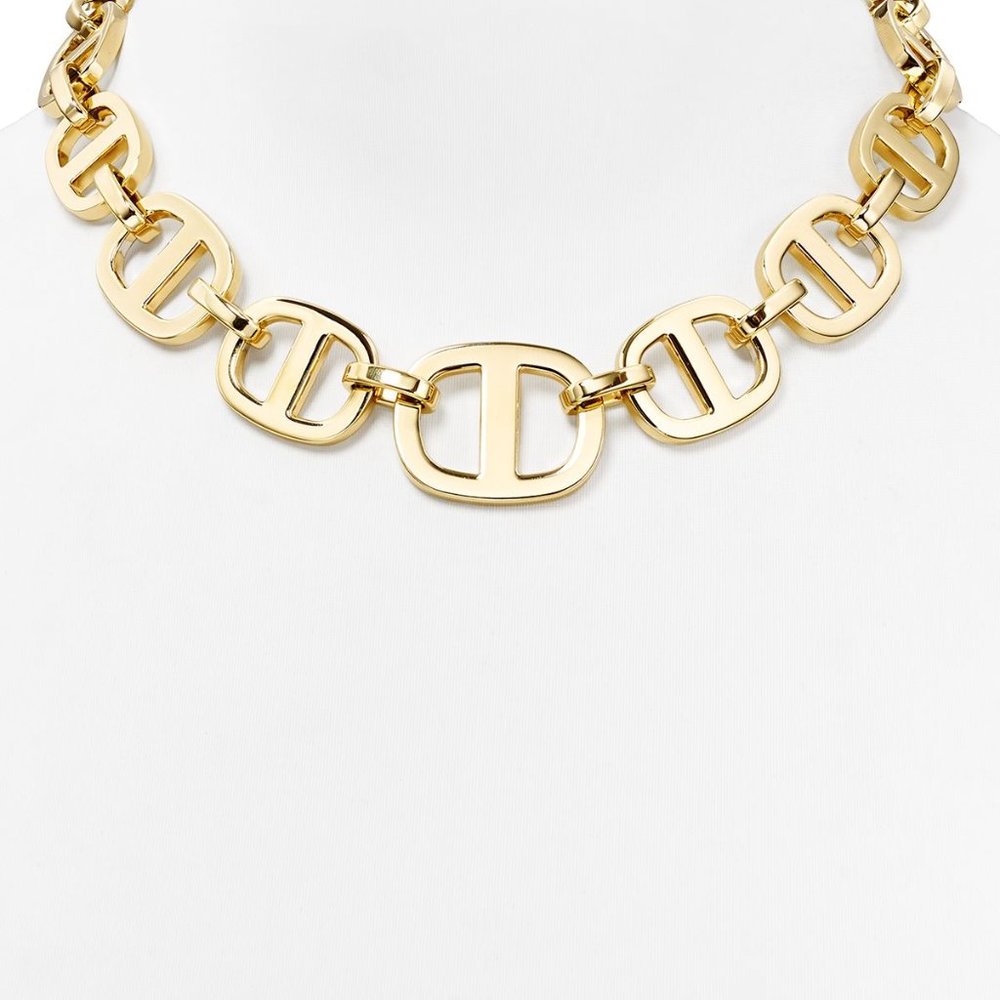 NEW Michael Kors GOLD Maritime Link Necklace $175 - Picture 4 of 8